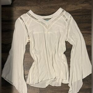 Karlie White Top with Cutout Design